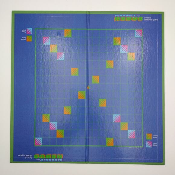 Vintage Scrabble REBUS Selchow & Righter 1986 Tile Board Game Complete in Box - Picture 4 of 7